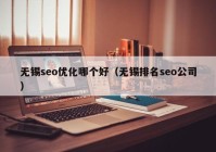 无锡seo优化哪个好（无锡排名seo公司）