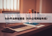 b2b平台网站建设（b2b公司网站布局）