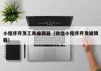 小程序开发工具编辑器（微信小程序开发编辑器）